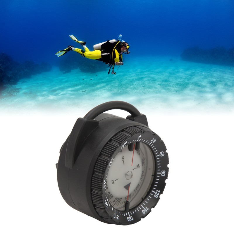 50M Underwater Diving Compass Luminous Magnetic Waterproof Pipe Clamp Diving