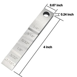 Auyuve pipefitter tools, 2130 Small Pipe Spacer Wedge Stepped Guage, (3/4" x 4"), Pipe fitting tools fit for Pipe Spacing Welding, Stepped Flange Wedge with Lanyard Hole, 2PCS