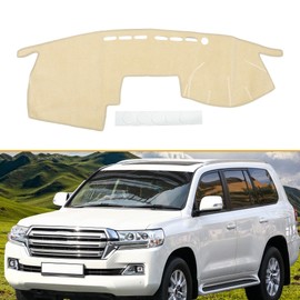Partuto Dashboard Cover Anti-Slip/Anti Dust Dash Cover Mat Carpet for Toyota MARK x 2004-2009 Polyester Beige