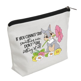 WZJHCL Bambi Bunny Makeup Pouch Bag Thumper Rabbit Cosmetic Kit Bag Magic Kingdom Trip Travel Storage Organizer Bag (Nothing At All)