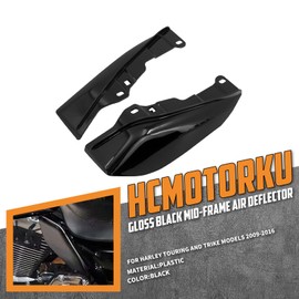 HCmotorku Motorcycle Middle Frame Air Deflector Trim Side Wing Air Deflector Heat Shield Middle Frame Air Heat Deflectors Trim Air Deflector Trim Cover Fit For Touring, Trike 2009-2016
