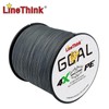 LineThink GOAL 300m/328yds Durable 4-strand Multifilament PE Braided Fishing Line