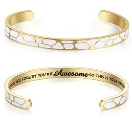 SAM & LORI Birthday Teen Daughter Gift Inspirational Bracelets for Women Thank You Gifts Coworkers Best Friends Sister Her Social Worker Cuff Appreciation Teacher Granddaughter Sometimes You Forget