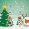 Christmas Tree Earrings Christmas Earrings Women Sterling Silver Dangle Drop