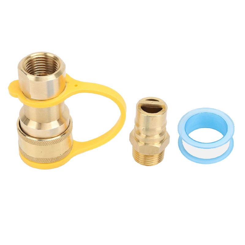 KIMISS Gas Quick Connect Adapter Kit 3 Piece Set Brass