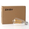 ZIKEY E27 ST64 LED Edison Bulbs, 10W Filament Bulb (Equivalent