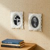 Glitzhome Picture Frame Set of 2, 4x6 Black Honeycomb Resin