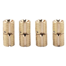 4Pcs Pack Copper Brass Cabinet Gift Box Concealed Barrel Hinge 8Mm 180° Opening Angle 4 Pieces Barrel Hinge, Box Hinges,Soss 8Mm Concealed Barrel Hinges,Barrel Hinges Woodwork