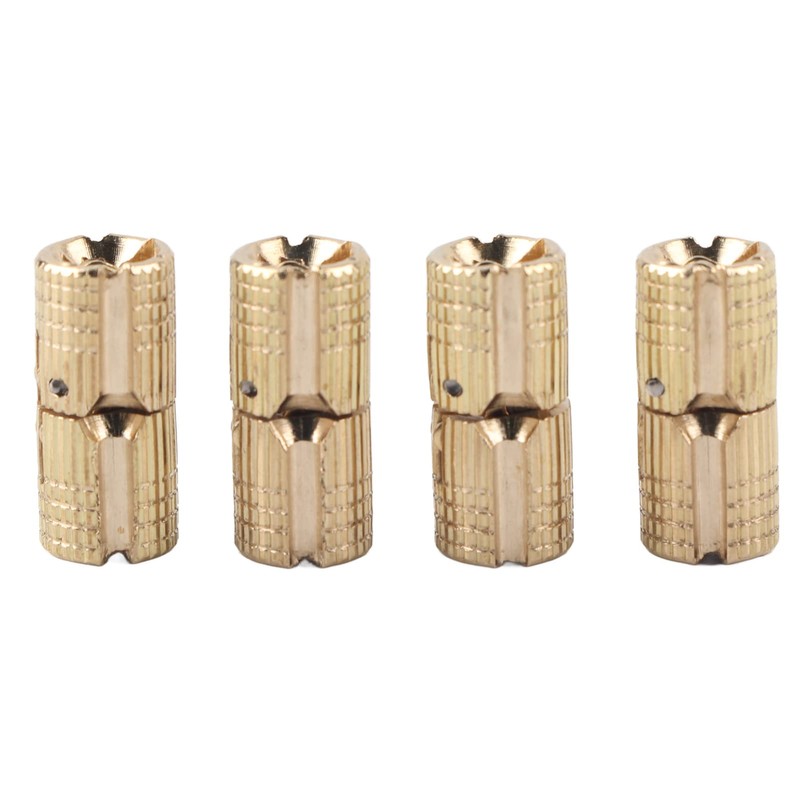 4Pcs Pack Copper Brass Cabinet Gift Box Concealed Barrel Hinge