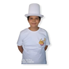 Sombrero Blanco Mago, Catrín, Chistera, Elegante, Copa Alta
