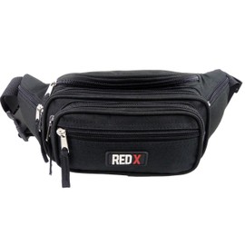 Ladies Mens Canvas Waist BUM BAG by RED X Fanny Pack Handy Travel Holiday Security