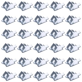 [30 PACK] Ultra Durable 920158 Freezer Shelf Clip Freezer Cooler Shelf Support Shelf Square Clips Stainless Steel Shelf Clip Replacement Part by BlueStars - Exact Fit For Refrigerators