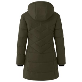 wantdo Women's Puffer Jackets Thick Puffy Coats Warm Winter Coats (Army Green Large)