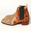 American Darling Floral Hand Curved Genuine Western Leather Riding Ankle