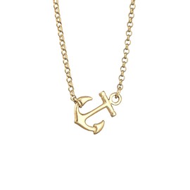 Elli Necklace Women Anchor Pendant Maritime in 925 Sterling Silver