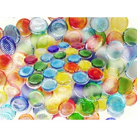 Camel Toys Counter (aurora) Glass Counter, Made in Japan, Made in Japan, "Aurora Color Hajiki, Approx. φ0.7 - 0.7 inches (1.7 - 1.9 cm), 1 Bag (100 Pieces)"