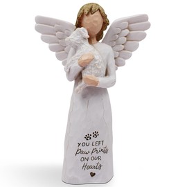 BORLESTA Dog Memorial Gifts for Loss of Dog, Pet Memorial Gifts for Dogs, Dog Remembrance Gift, Dog Passing Away Gifts, Dog Bereavement Gifts - Dog Angel Figurines (White)