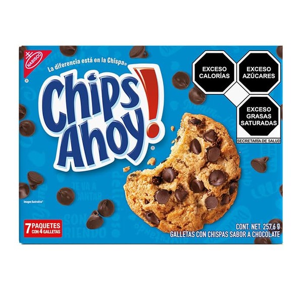 Chips Ahoy 7 paquetes con 4 galletas cada uno -