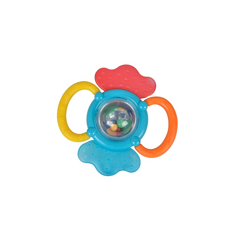 Simba 104013558 - ABC Activity Rassel, Zahnhilfe mit Holographspiegel und