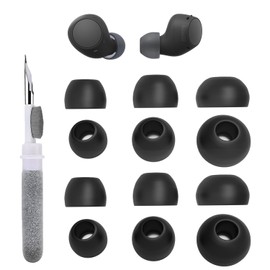Vykyntow Replacement Earbud Tips Compatible with Sony WF-1000XM3/XM4/XM5/XB700/C500/C700N/SP800N/MDR-XB50AP/LinkBuds S/WI/MDR, Silicone Ear Tips, Fits in Case, S/M/L 6 Pairs, with 3-in-1 Cleaner Kit