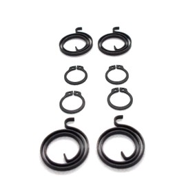 Door Handle Repairs Kit of Springs 2.5 Turns x 3mm Thick and Circlips 13.7mm Inner Diameter Replacements (4 Springs 2.5 Turns x 3mm and 4 Circlips)
