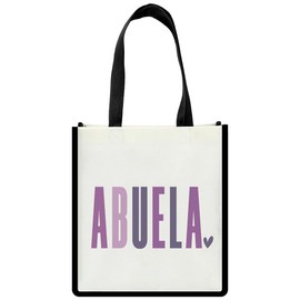 NGLIV Abuela Gifts in Spanish Gifts for Abuela Beach Bag Canvas Tote Bag Grocery Bags Reusable Shopping Bags for Grandma Grandmother Mimi YaYa Oma Granny Birthday Retirement Mothers Day