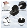 Memory Foam Hooded U-Shaped Travel Pillow – Detachable Cover for