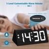 fomobest Wooden Digital Alarm Clock with Dual USB Charging Ports,