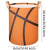 Laundry Basket Basketball Texture Large Round Storage Basket Bin with