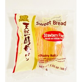Sweet Bread Pastry Roll, Strawberry Flavor, 2.82 oz, Pack of 5