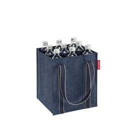 reisenthel Unisex Bottle Carrier (Pack of 1), Herringbone Dark Blue, Modern