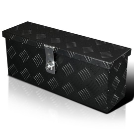 SPEC-D TUNING 20" Heavy Duty Black Aluminum Tool Box Truck Pickup Trailer Storage+Lock+keys