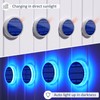 Blue Solar Deck Dock Lights Solar Powered, Step Warning Lights