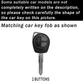 ontto - Funda de piel para llave de metal para Suzuki Alto Baleno Grand Vitara Ignis Jimny Karimun Wagon R Liana Splash Swift SX4 Vitara Key Remote - Protector de llave elegante negro