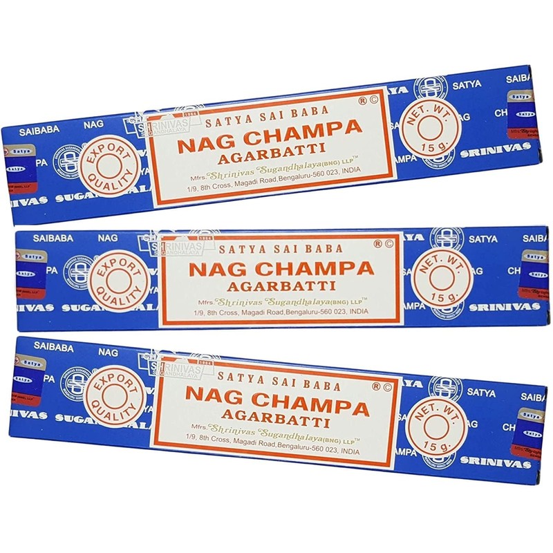 Satya Nag Champa Incense Sticks | x3 pack | with
