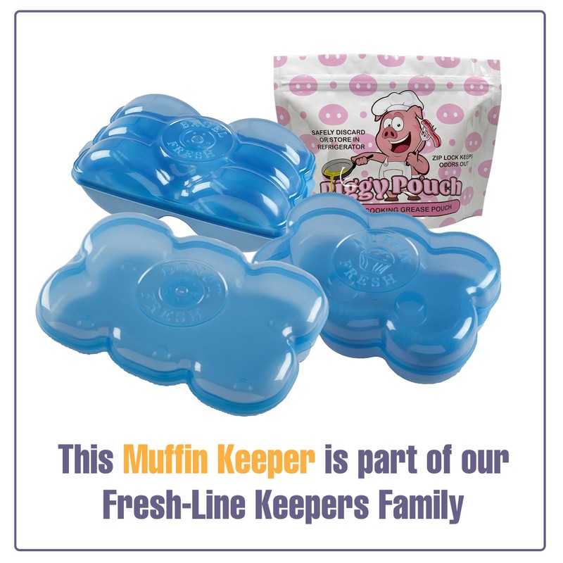 Touch Up Cup Muffin Fresh Storage Container Holder with Lid,