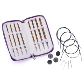 KnitPro Symfonie Tunisian Afghan Wood Crochet Hooks in Zipper Case - Complete Set (3.5-8mm) with Accessories