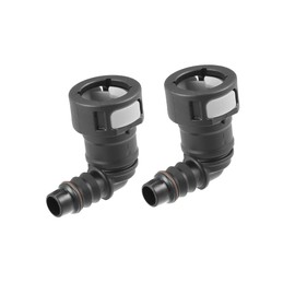 REPAIROCK 2pcs Fuel Line Quick Connect 90 Degree Push-On Single Barb Adapter Connector for 1/2 to 1/2 Rubber Tubing Auto Replacement Parts