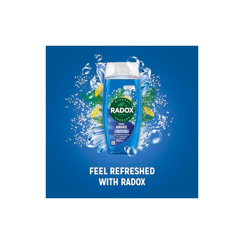 Radox Mineral Therapy Feel Awake 2-in-1 Shower Gel & Shampoo