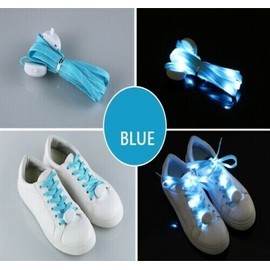 Unbranded Flashing LED Light Up Glow in the Dark Shoelaces 3 Different MODES 3 COLORS