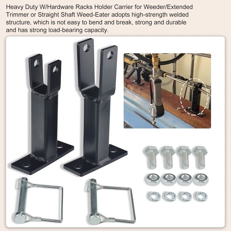 AMTHKNO Heavy Duty Weed-Eater Rack Holder Carrier with Lockable Racks