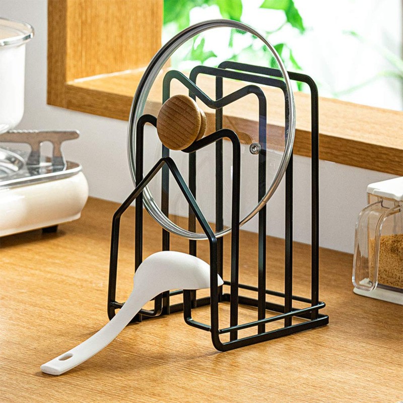 LINFIDITE Cutting Board Holder Pots Pan Lids Rack Chopping Board