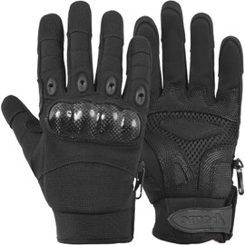 Jayefo Adjustable Unisex Work Gloves - Safety Work Gloves Provides Superior Protetion & Comfort, Firm Grip, Multi Purpose Light & Medium Duty, High Dexterity & Flexible | (Medium, Black)