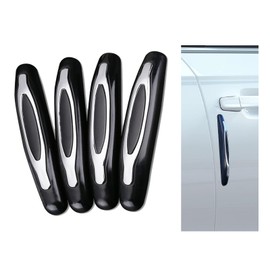 1 Pack 4 Pcs Black Car Door Edge Guards, Car Side Door Anti-Collision Strip/Anti Scratch Strip, Universal for Most Cars, Trucks, Suvs.