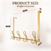 FantasHome Double Prong Over The Door Hook Rack with 12