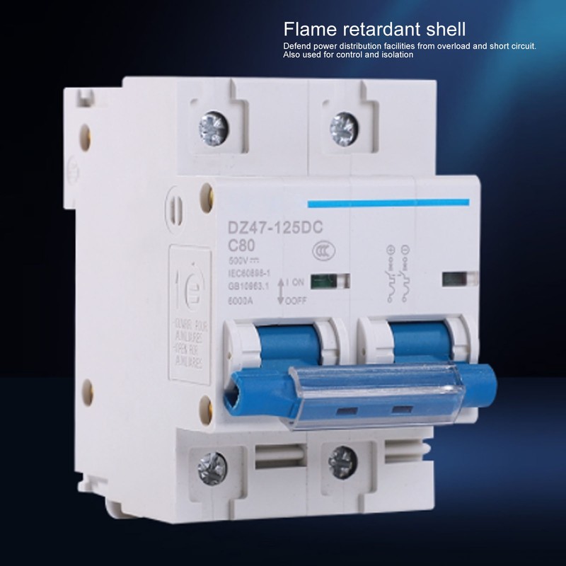 DC Circuit Breaker Short Circuit Protection Rail Installation PV Circuit