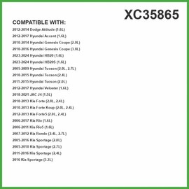 ECOGARD XC35865 Filtro de aire de cabina de alta calidad para Hyundai Accent 2012-2017, Tucson 2005-2015, Veloster 2012-2017, Genesis Coupe 2010-2016 