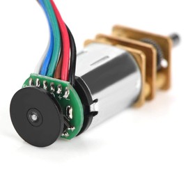 Gear Motor DC-6V Geared Motor 2W GBMQ-GM12BY20 with Magnetic Coded Floppy Hall Coder (6V 70rpm)