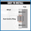 A ABSOPRO 4pcs Auto Hub Centric Rings Wheel Bore Center