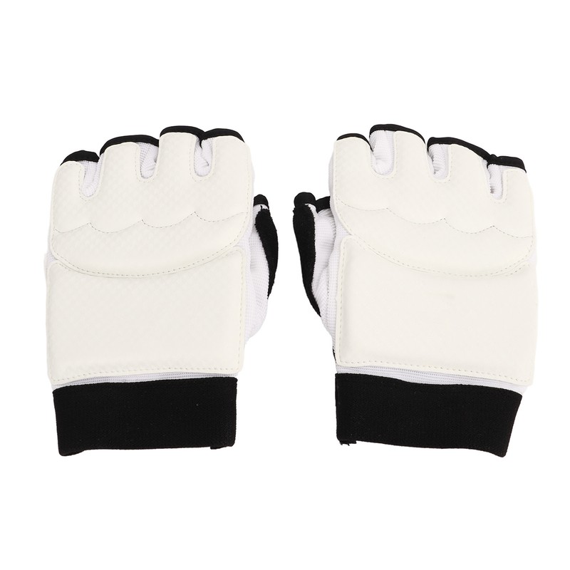 1 Pair Taekwondo Gloves Breathable Elastic Half Finger Kickboxing Boxing